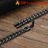 6mm/8mm/10mm Bold Cuban Chain Bracelets for Men, Black Stainless Steel Miami Curb Links Wristband, Chunky Male Boy Jewelry - Image 1