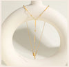 Beaded Long Chain Y Shape Necklace For Women, Minimalist Drop Bar Pendant Choker Necklaces, Clavicle Chain Jewelry - Image 17