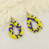 Small Earrings National Flag Colors Water Drop Earrings for Women Handmade Beads Crystal Earrings Gift Jewelry - Image 7