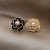 Elegant Women Girls Camellia Pearl Earrings Flower Classic Ear Rings Lady Wedding Party Jewelry Stud Earring Gift - Image 8