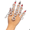 Stonefans 5pcs Tassel Ring Sets for Women Finger Anillos Jewelry Adjustable Rhinestone Nail Decoration Accessories Set