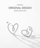 Modian 925 Sterling Silver Luxury Sparkling Clear CZ Line Hearts Stud Earrings For Women Wedding Party Jewelry Hypoallergenic