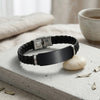 Braided Leather and Stainless Steel Bracelet with 21 cm Length - Image 38
