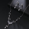 Elegant Clear Cubic Zirconia Silver Color Necklace Earrings Jewelry Set for Women Bridal Wedding Party Accessories - Image 5