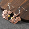 Vintage Hand Craved Hollowed Cat Shaped Dangle Earrings for Women's Golden Plated Festival Jewelry Accessories - Image 8