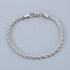 Gold Plated Silver 4MM Chain Bracelets for Men Women Unisex Simple Charm Bracelet Wedding Party Gift 20cm 8in - Image 7
