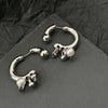 Punk Gothic Metal Pearl Tassel Earrings for Women Men Before After Detachable Wearing Dangle Earring Jewelry Gift - Image 6