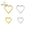 Heart Detail Clicker Hoop Piercing Earring in Gold-Tone or Silver-Tone - Image 1