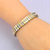 316L Stainless Steel CZ Crystal Elasticity Chain Bracelets For Women Gold Plated Jewelry - Image 16