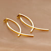 Korean Stainless Steel Earrings For Women Gold Color Simple Knot Earrings Ladies Kpop Accessories - Image 6
