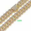 16MM Prong Cuban Link Chain Hip Hop Men 3Rows Rhinestone Necklace Iced Out Chain Women Paved Miami Polygon Cuban Necklaces - Image 2