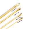 Stainless Steel Plated Gold Cuban Flat Chain Necklace 2/3/4/5mm Blade Necklace Snake Bone Chain Men Women Jewelry Gifts - Image 3