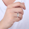 Buyee Silver Couples Ring Elegant Can Engrave Name Date Open Ring for Women Men Classic Jewelry Circle - Image 6