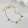 Seaside Holiday Stainless Steel Starfish Multi-element Colored Zircon Anklet Women Girl Vacation Jewelry Gift - Image 4