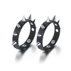 2pcs/set Spiked Bracelet Black Pu Leather Punk Rock Bracelet Bangle Metal Wristband For Men Goth Accessories - Image 1