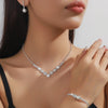 Wedding Season Women's Copper Claw Chain Water Drop Necklace Earrings Bracelet Jewelry Set Wedding Banquet Festival Gift - Image 7