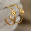 Design Zirconia Letter V Stud Earrings for Women Jewelry C Shaped Earrings Gift - Image 2