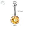 ZS 1 PC Gold Color 14G Stainless Steel Belly Ring Snake Heart Shiny CZ Crystal Navel Belly Button Rings Butterfly Navel Piercing - Image 20