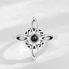Silver Plating Witches Knot Rings for Women Obsidian Celtic Trinity Knot Ring Pagan Wicca Cross Jewelry Year Gift - Image 7