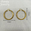 Large Gold-Tone Copper Hoop Earrings in 55 x 49 mm - Image 6