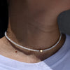 Moon Girl Natural Shell Beads Heart Choker Stainless Steel Necklace for Women Copper Star Collares - Image 1