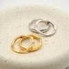 Ripple Stainless Steel Band Rings in Gold Tone and Silver Tone - Image 4
