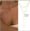 Stainless Steel Lariat Necklace Gold Plated, Dainty Long Necklace Laryered Necklaces For Women Girls, Y Shape Drop Pendant - Image 13