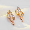 Full Zircon Personality English Lock Women Pendant Earrings Gold Color Sparkling Dangle Jewelry Wedding Matching - Image 3