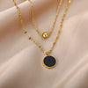 Hollow Geometric Oval Necklaces For Women Stainless Steel Gold Color Oval Pendant Necklace Party Christmas Jewelry Gift - Image 9