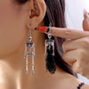 Classic Gothic Black Moon Star Tassel Crystal Earrings For Women Vintage Vampire Bat Water Drop Earring Halloween Charm Jewelry - Image 21