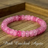 1/pc Elegant Pink Agate Bracelet for Relaxation Stone, Bohemian and Retro Style Gift for Men Women - Image 7