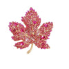 Enamel Blue Rhinestone Maple Leaf Brooches for Women Design Vintage Metal Casual Office Brooch Pin Party Wedding Gift - Image 7