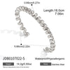Open Wire Chain Cuff Bracelet in Gold Tone or Silver Tone - Image 8