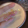 3pcs Y2k Heart-shaped Zircon Pink Crystal Pendant Earrings Necklaces Set for Women Heart Elegant Party - Image 1
