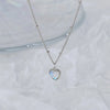 Heart Moonstone Necklace For Women Silver Color Gradient Gemstones Pendant Necklace Bead Chain Necklace Jewerly Gift - Image 6