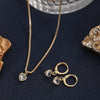 3 Pcs Heart Pendant Jewelry Set Of Earring Pendant Necklace For Women Rhinestone Double Heart Jewelry Set Gift - Image 3