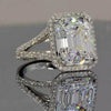 Simple Design Wedding Bands Rings for Women Inlaid Big Square Cubic Zirconia Engagement Party Jewelry - Image 2