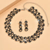 Ladies' Banquet Style Vine Full Diamond Necklace Earrings Two Piece Set Wedding Party Banquet Women's Accessories - Image 9