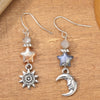 Vintage Creative Moon Sun Stars Face Carved Asymmetrical Women's Pendant Earrings for Party Gathering Simple Ladies Holiday Wear - Image 3