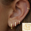 8pcs Crystal Circle Huggie Hoop Earrings for Women Simple Small Round Dangle Drops Earring Punk Jewelry Gifts - Image 7
