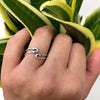 Adjustable Safety Pin Wrap Ring Bypass Statement Ring, Boho Elegant Style, Christmas Holiday Gift, All Season Party Jewelry - Image 2