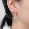 Brilliant White Cubic Zirconia Dangle Earrings for Women Water Drop Earring Evening Party Bridal Wedding Jewelry - Image 6