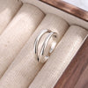 Silver Geometry Simple Adjustable Rings For Women Jewelry Accessories Jewellery Moneys - Image 1