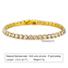Charms Tennis Bracelet for Women, Cubic Zirconia Chain Bracelet Adjustable,Stainless Steel Miami Link CZ Bangle Gift - Image 16