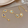 Gold Plated Stainless Steel Wristband Bracelet for Women Elegant Abalone Shell Oval Chain Bracelets Jewelry Gifts - Image 5