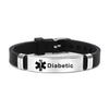 Stainless Steel Engravable Medical Alert Bracelets Diabetes Epilepsy Alzheimer's Allergy Women Men Silicone Bracelet Jewelry - Image 10