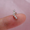 1PC Curved Cz Cartilage Stud Moon Leaf Helix Rook Conch Screw Back Earring Stainless Steel Ear Piercing Jewelry - Image 31