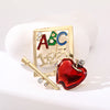 Abc School Brooch Pin Women Jewelry Badge For Student and Teacher - Image 3