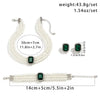 Imitation Gem Pearl Jewelry Set Multi-layer Bead Bead Necklace Earring Necklace Bracelet Set White Pearl Matching Jewelry - Image 6
