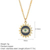 Stainless Steel Chain Necklace with Colorful Pendant Designs - Image 33